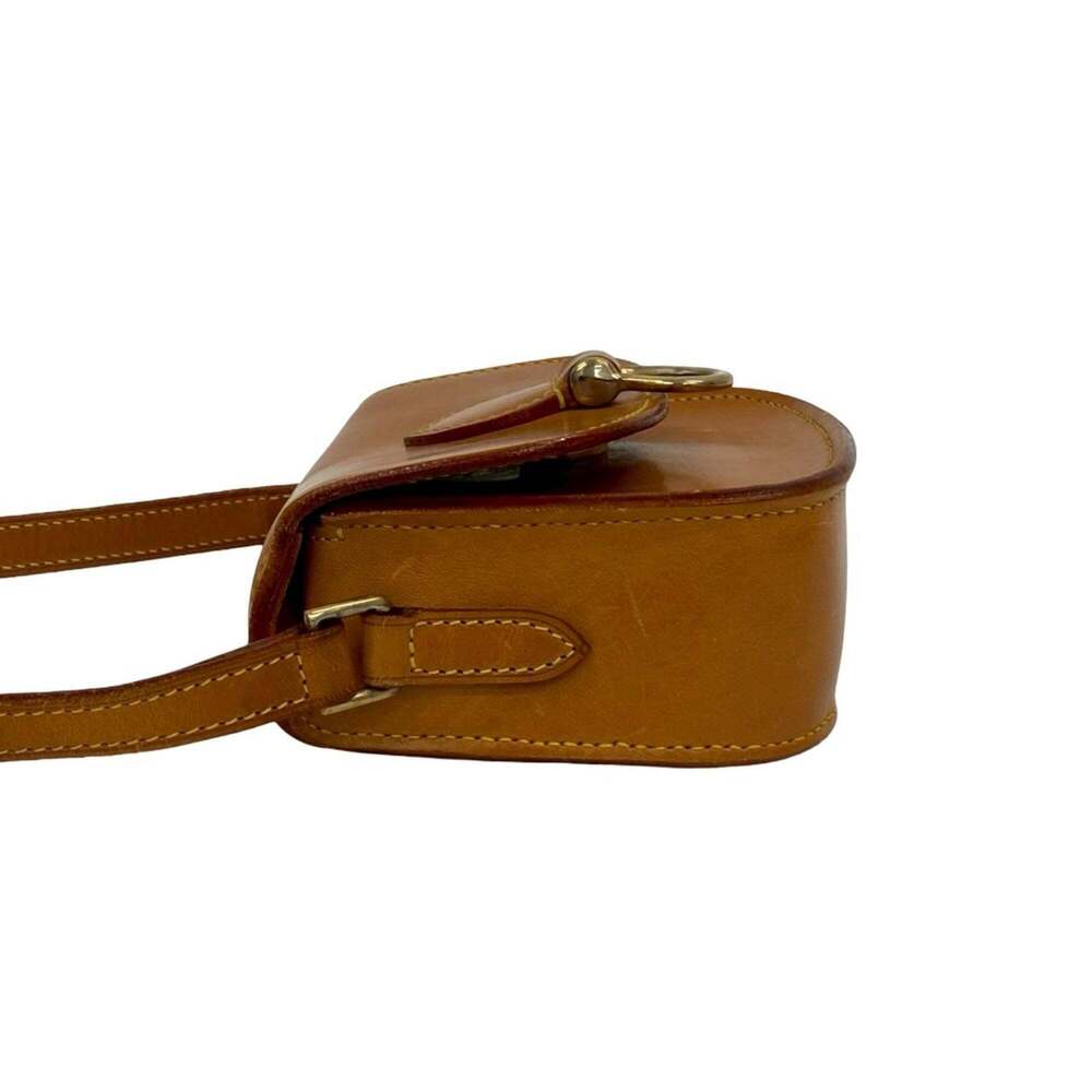 LOUIS VUITTON Authentic Brown Leather Pochette Shoulder Bag - Picture 5 of 10